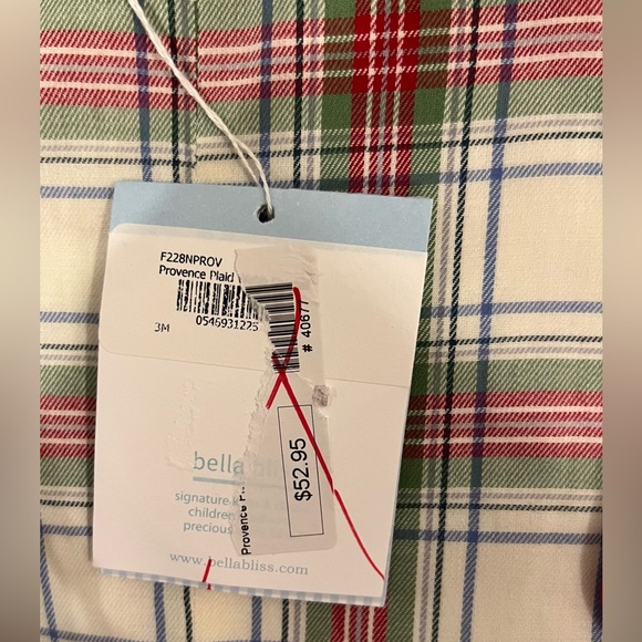 Bella Bliss Provence Plaid one piece size 3 months outfit NEW with tags - Picture 5 of 6